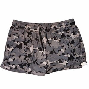Ascend Gray Camo Athletic Shorts – Quick-Dry Activewear, Size XXL
